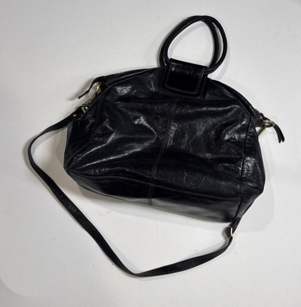 HOBO The Original Sheila Large Leather Satchel Slouch Bag- Black Leather, OS